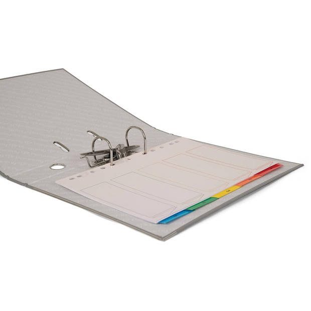 Pergamy tabbladen met indexblad, ft A4, 11-gaatsperforatie, geassorteerde kleuren, set 1-5 50 stuks