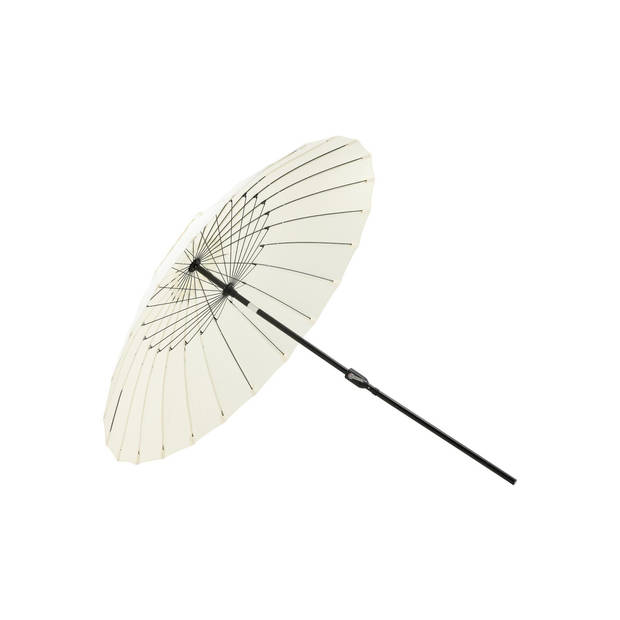 Palmetto parasol met kantelfunctie wit.