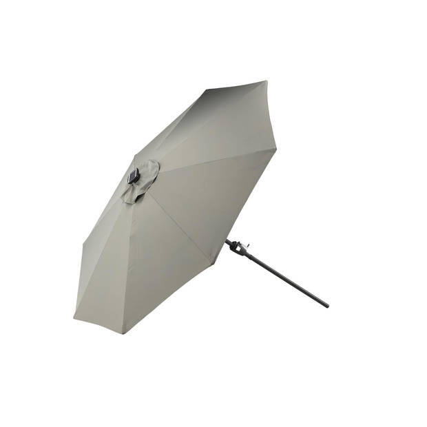 Sabal parasol met kantelfunctie en LED-verlichting grijs.