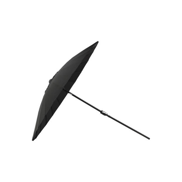 Palmetto parasol met kantelfunctie zwart.