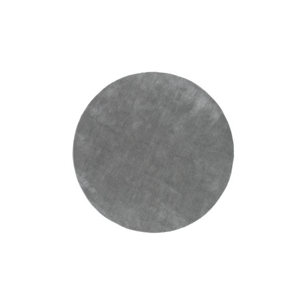 Undra vloerkleed Ø200 cm polyester grijs.