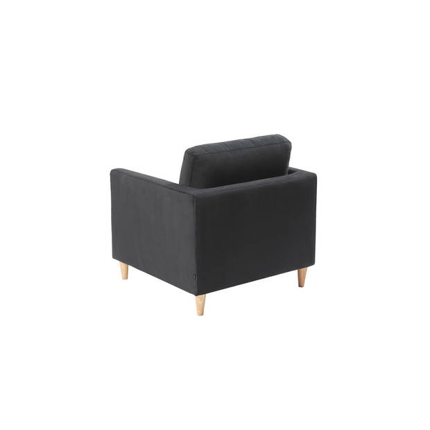 Marino fauteuil velours zwart.