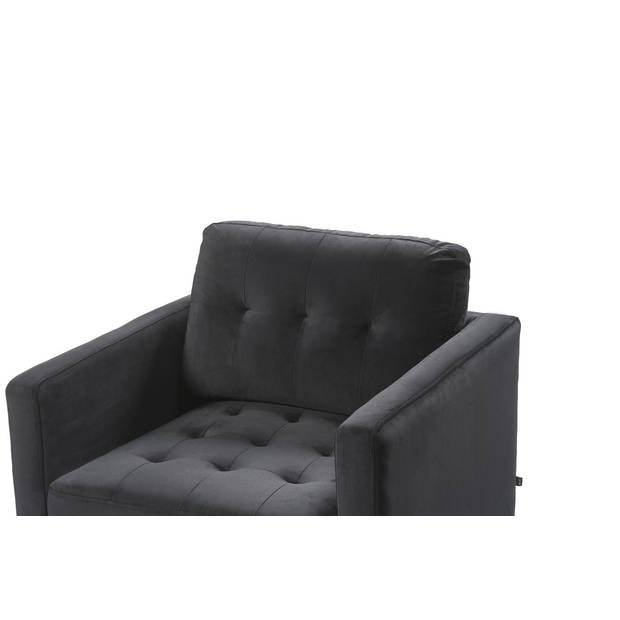 Marino fauteuil velours zwart.