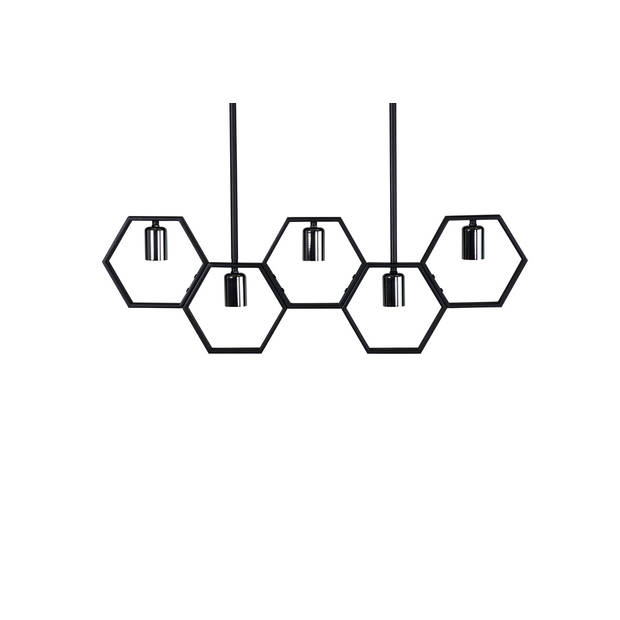 Queen B verlichting hanglamp 80x4,2x26cm staal zwart.