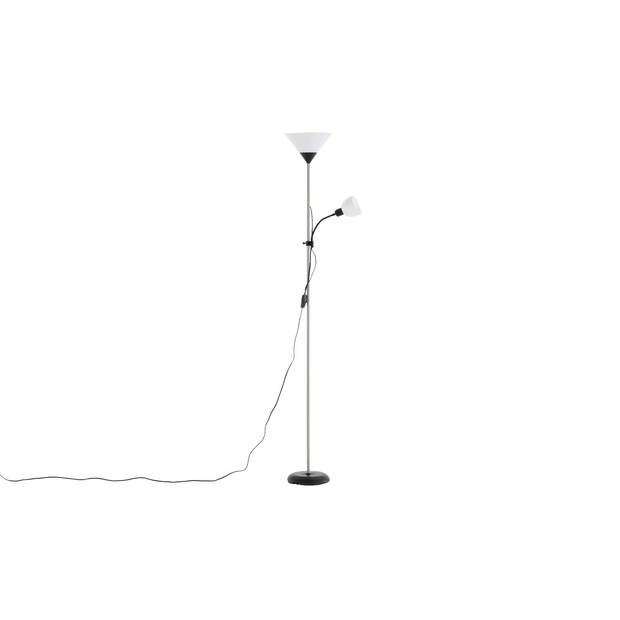 Bagasi verlichting vloerlamp 24,5x24,5x178cm plastic beige, zwart, wit.