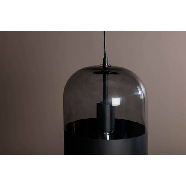 Dropp verlichting hanglamp 20x20x120cm glas zwart.