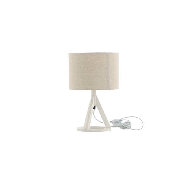Kona verlichting tafellamp 25x18x50,5cm stof beige, wit.