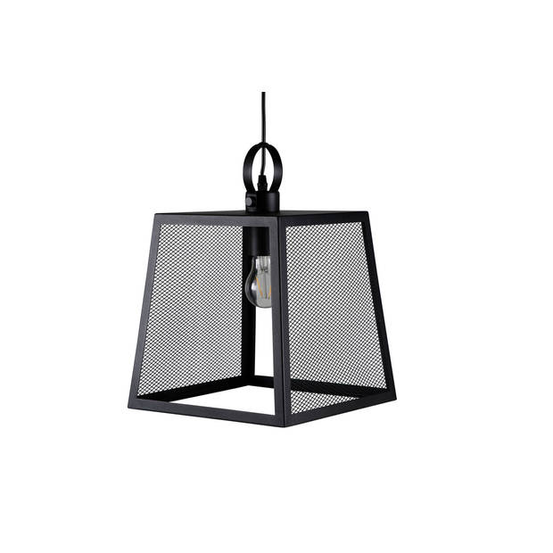 Hage verlichting hanglamp 28x28x37,5cm staal zwart.