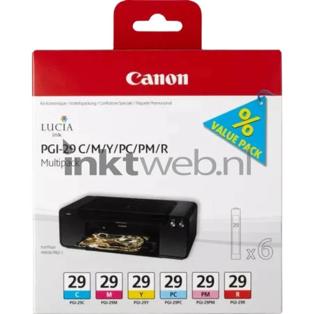 Canon PGI-29 CMYPCPMR kleur cartridge