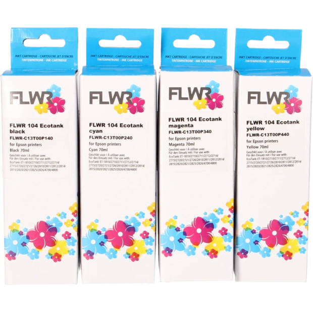 FLWR Epson 104 Multipack zwart en kleur cartridge