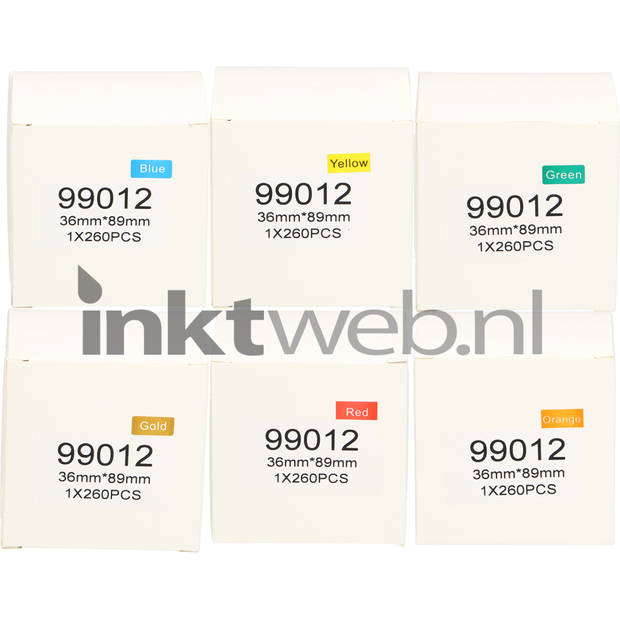 Huismerk Dymo 99012 adreslabel 36 mm x 89 mm kleur labels