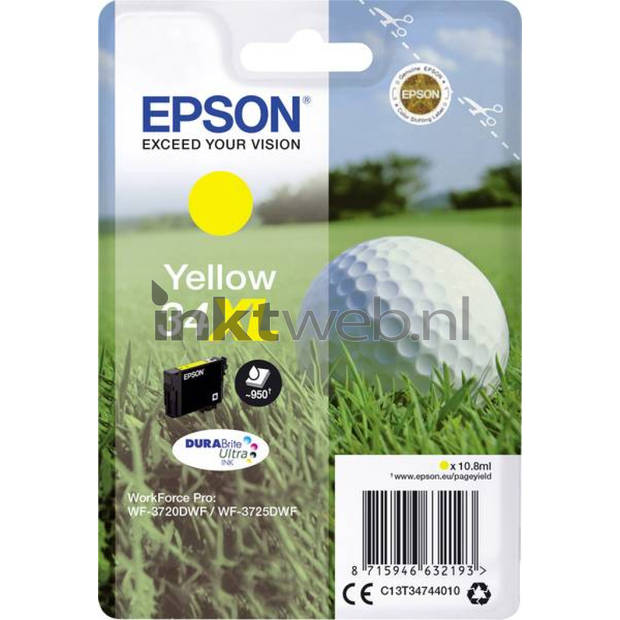 Epson 34XL geel cartridge