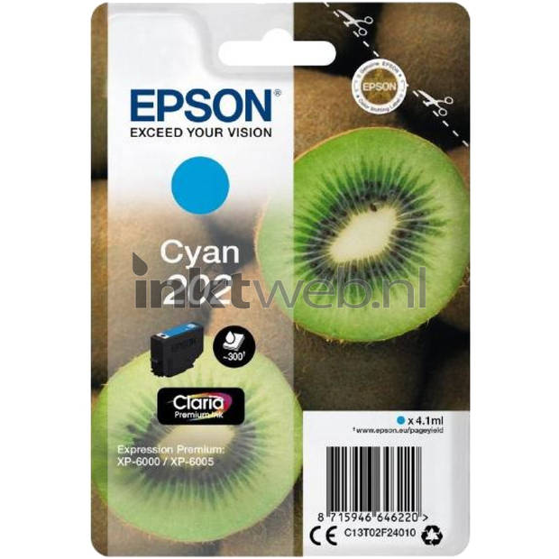 Epson 202 cyaan cartridge