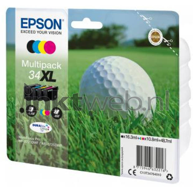 Epson 34XL multipack zwart en kleur cartridge