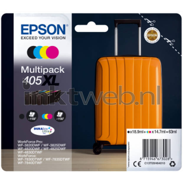 Epson 405XL Multipack zwart en kleur cartridge