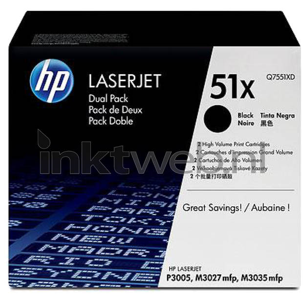 HP 51XD 2-pack zwart toner