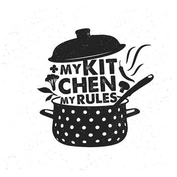 Inductiebeschermer - My Kitchen My Rules - 77x59 cm