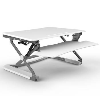 Zit-sta bureau module Extra Large - Verstelbare computertafel - Wit