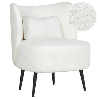 Beliani OTSBY - Fauteuil-Wit-Bouclé