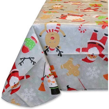 Wegwerp tafelkleed Polyester Kerst Christmas Party Tafelkleed - Grijs - 140x230 cm