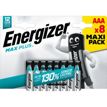 Energizer batterijen Max Plus AAA, blister van 8 stuks