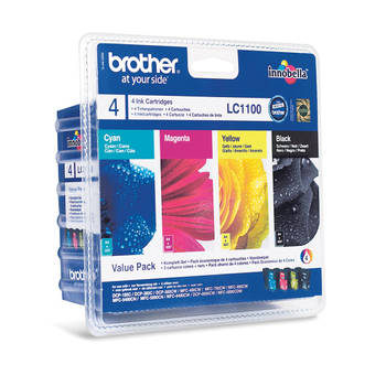Brother inktcartridge, 325 pagina's, OEM LC-1100VALBP, 4 kleuren 4 stuks