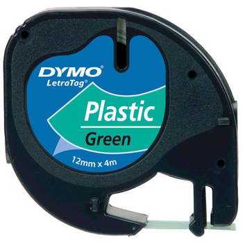 Dymo Letratag Band Plastic groen 12 mm x 4 m