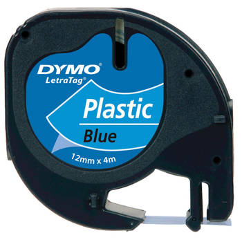 Dymo Letratag Band Plastic blauw 12 mm x 4 m