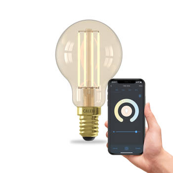 Calex Slimme LED Lamp - 3 stuks - E14 - P45 - Goud - Warm Wit - 7W
