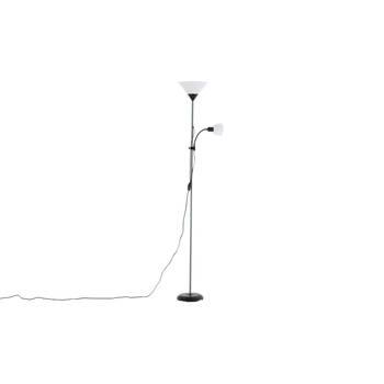Bagasi verlichting vloerlamp 24,5x24,5x178cm plastic zwart, grijs, wit.