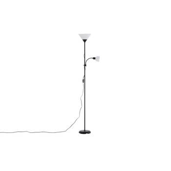 Bagasi verlichting vloerlamp 24,5x24,5x178cm plastic zwart, wit.