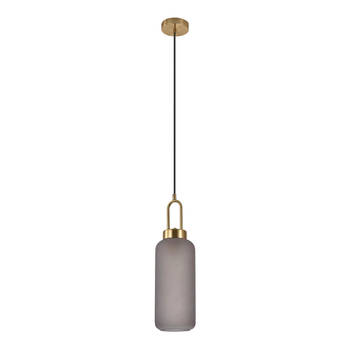 Luton lamp hanglamp Ø13cm rookkleurig glas.