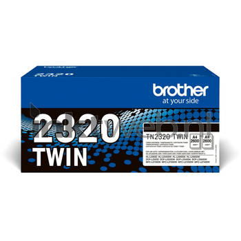 Brother TN-2320 twinpack zwart toner