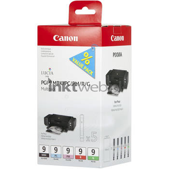 Canon PGI-9 Multipack MBK, PC, PM, R, G zwart en kleur cartridge