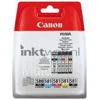 Canon 580XL / 581 Multipack zwart en kleur cartridge