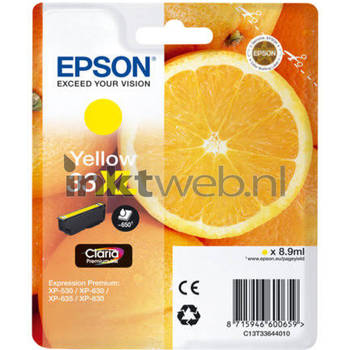 Epson 33XL geel cartridge