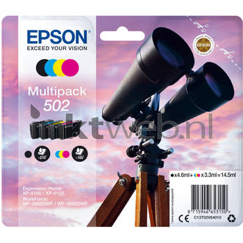 Epson 502 Multipack zwart en kleur cartridge
