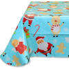 Wegwerp tafelkleed Polyester Kerst Christmas Party Tafelkleed - Blauw - 140x230 cm