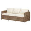 Gram tuinbank 3 persoons, incl. kussen, naturel en off white.