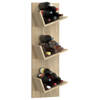 Lansi wandkast wandhangend met 3 schuine planken Sonoma eiken decor.