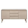 Naila dressoir eiken wit 150x40x75 cm.