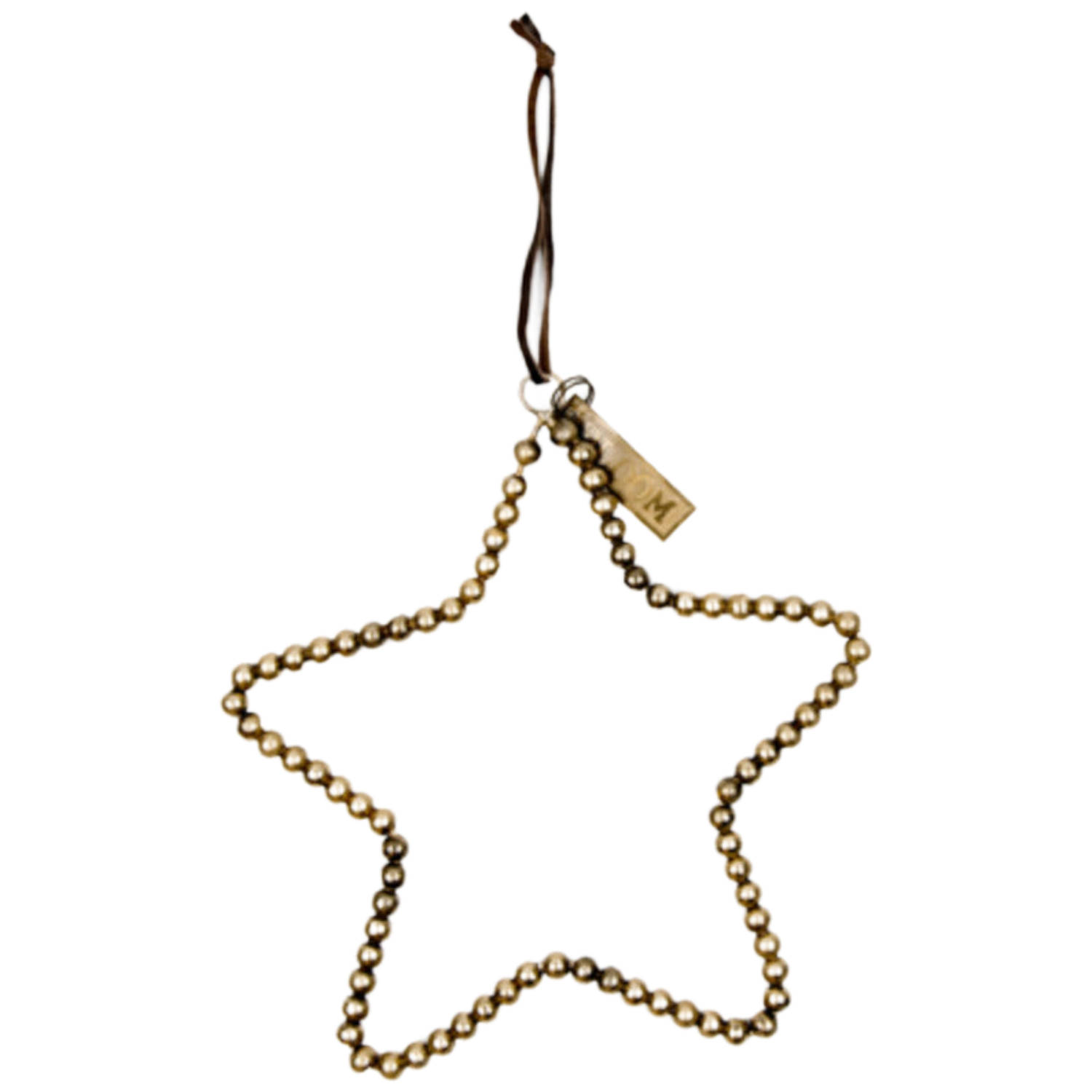 Hanger - Kerstster - Kerst - Ster - Kraaltjes - Antiek Goud - Decoratie - Cadeau - Winter