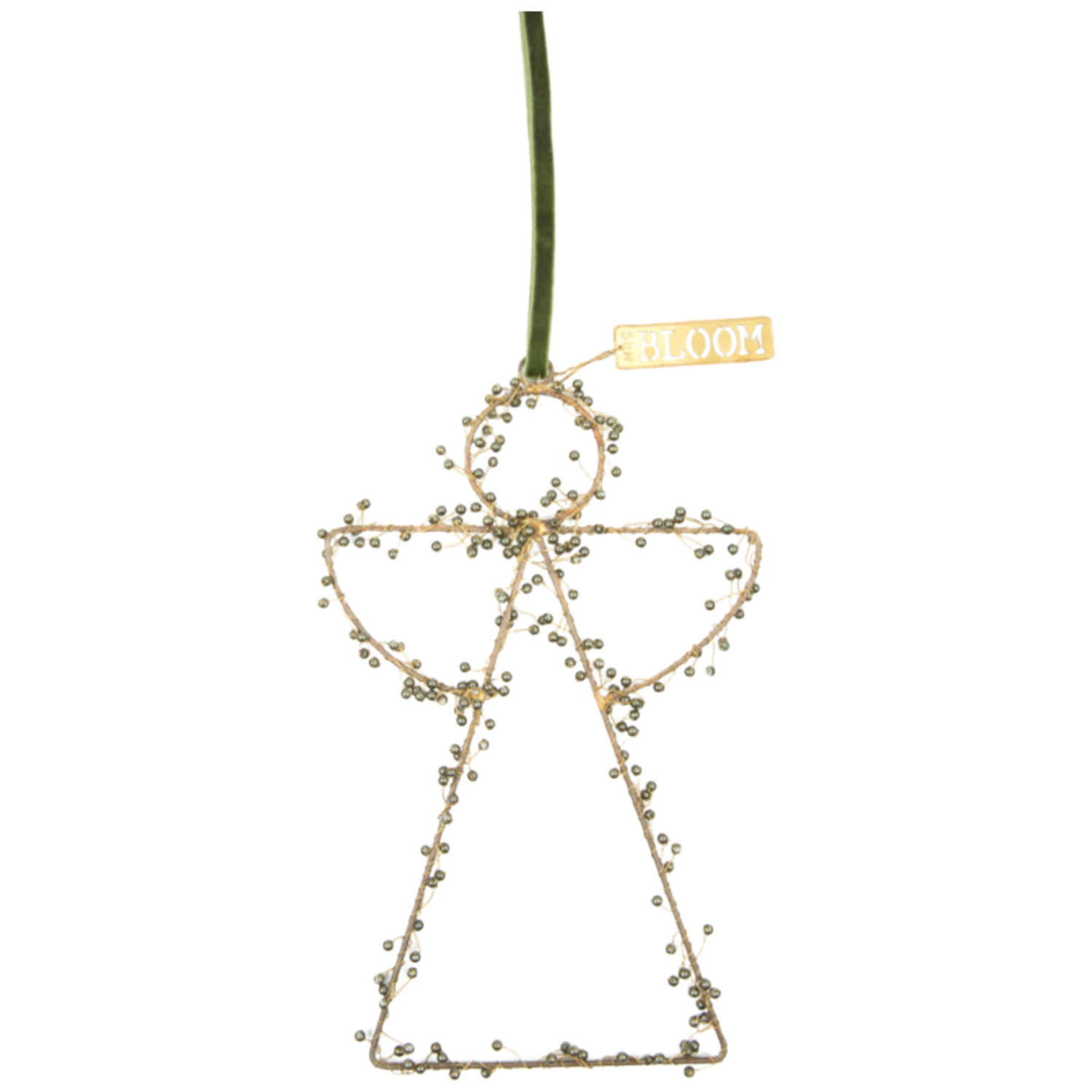 Mrs Bloom - Ornament met kralen 'Angel' (Olive, maat L)
