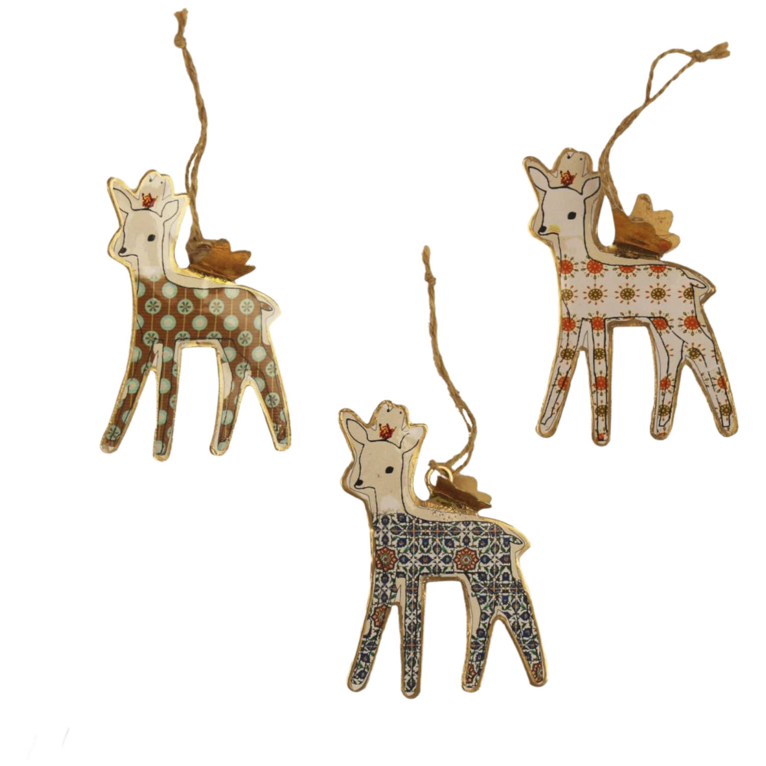 Imbarro decoratieve hangers reindeers samuel set van 3
