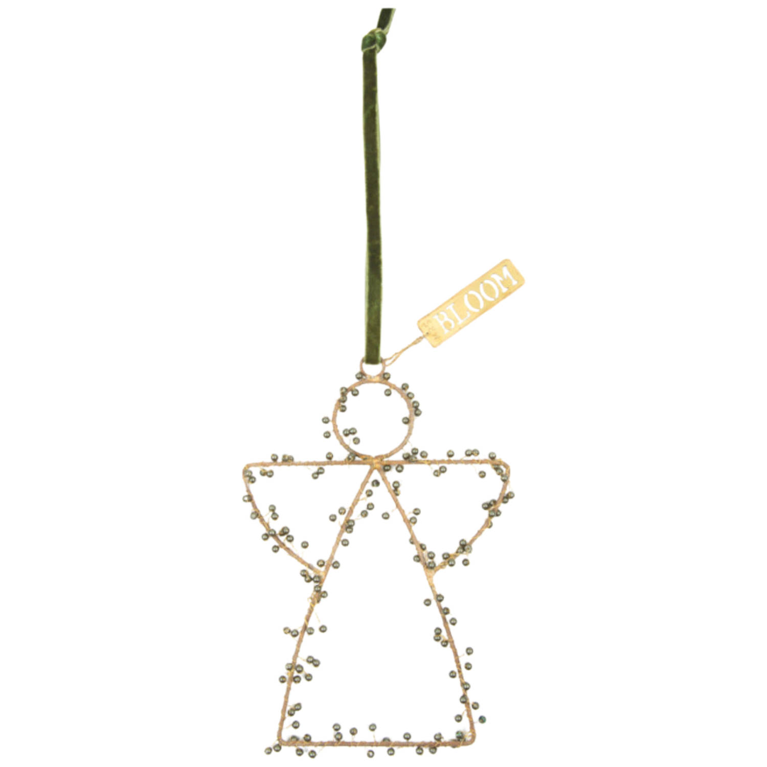 Mrs Bloom - Ornament met kralen 'Angel' (Olive, maat M)