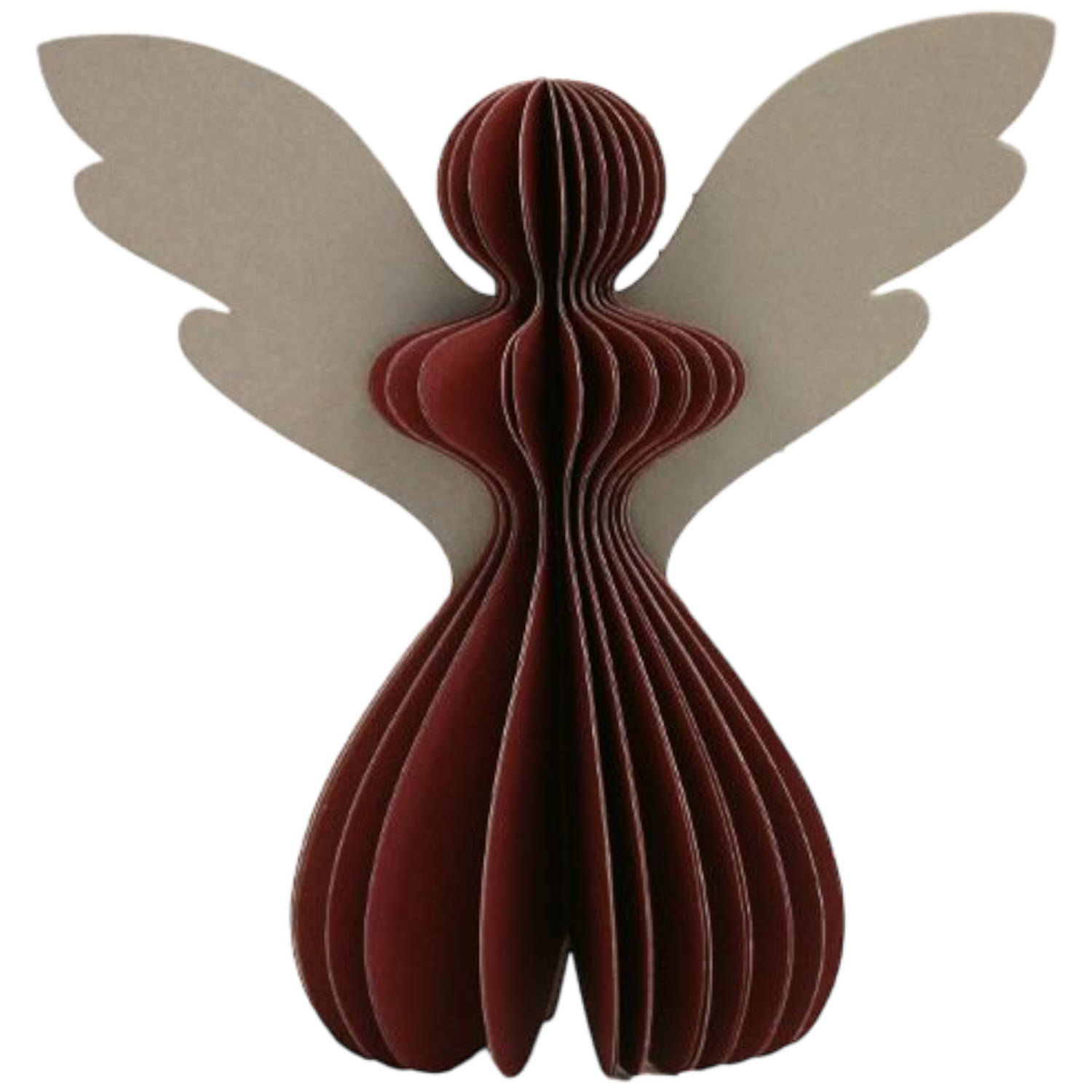 Imbarro - Decoratieve engel 'Gabriela' (Set van 2) - M - Aubergine