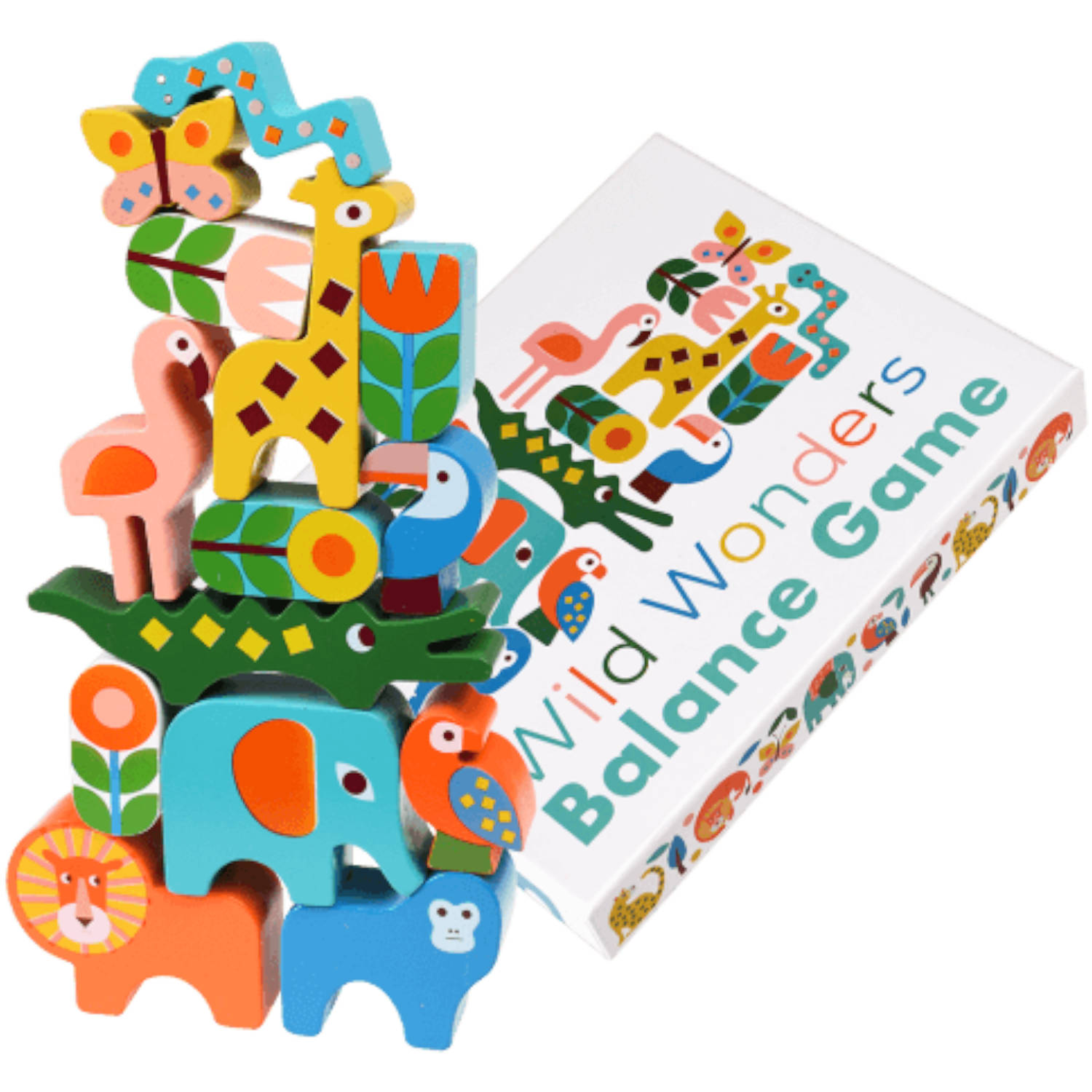 Balance game - Rex London - Wild Wonders - Houten speelgoed - Educatief speelgoed - Ruimtelijk inzicht - Kinderspeelgoed