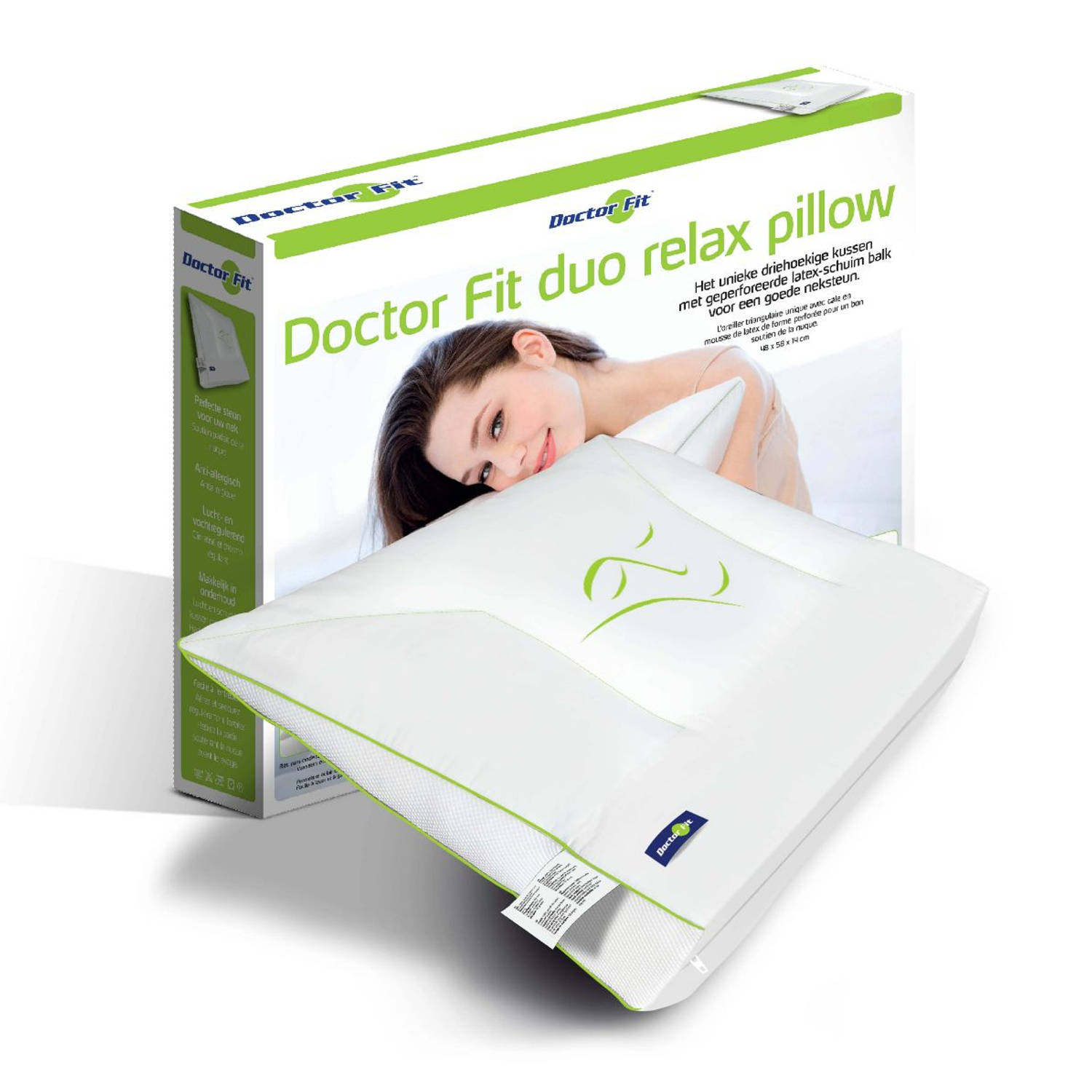 Dr.Fit Green Duo Relax Pillow Neck: Latex w- Visco