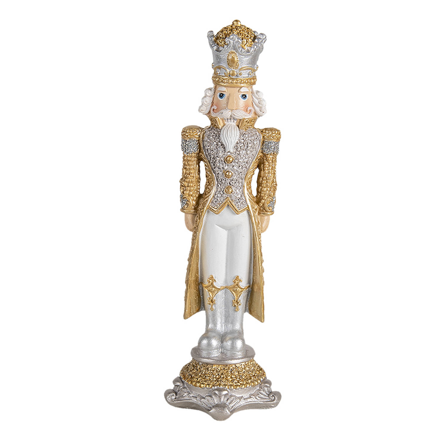 HAES DECO - Kerst Notenkraker - Kleur Goudkleurig - Formaat Ø 8x26 cm - Materiaal Polyresin - Notenkraker Figuur - Notenkraker Soldaat - Kerstfiguur - Kerstdecoratie