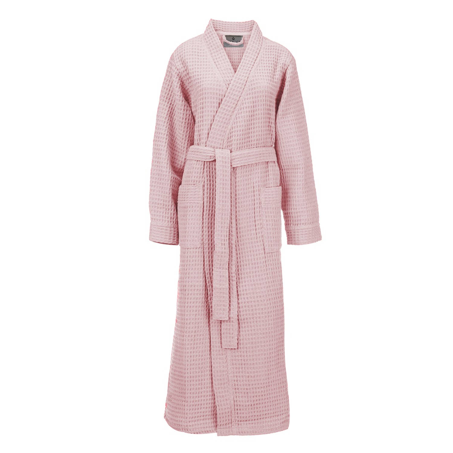 LINNICK Wafel Badjas - Maat L - Light Pink - Sauna badjas - 100% Katoen Badjas Dames - Badjas Heren